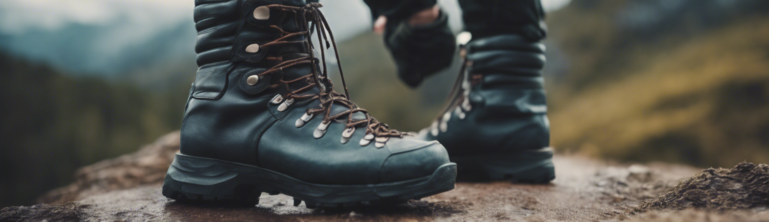 Survivalists Wearing Futuristic Hiking Boots