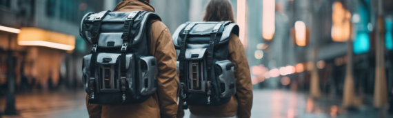 Survivalists Wearing Futuristic Oversized Backpacks