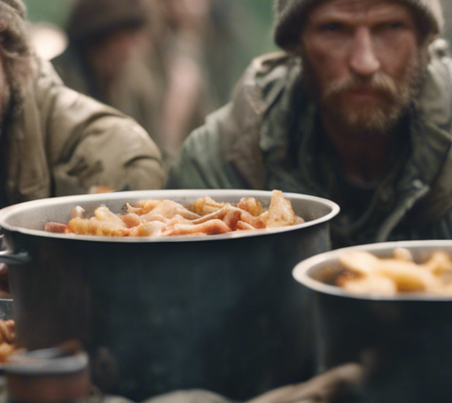 Survivalists With Too Much Food in Their Camp