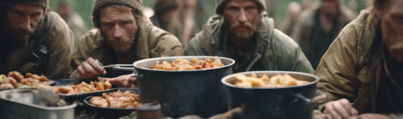 Survivalists With Too Much Food in Their Camp