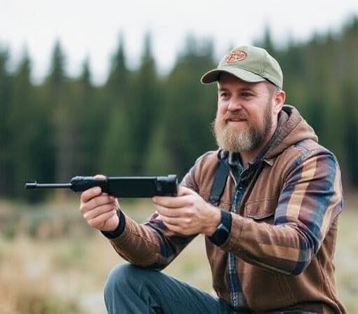 Man Mastering Outdoor Skills