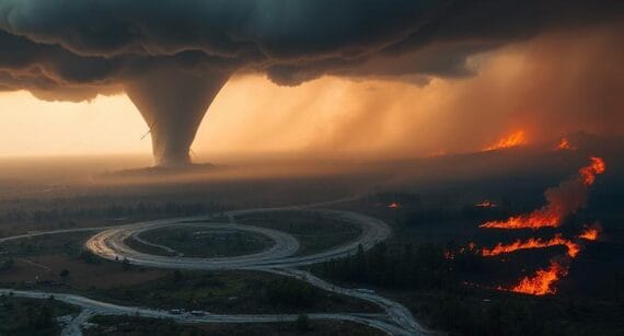 Tornado and Hurricane and Wildfire