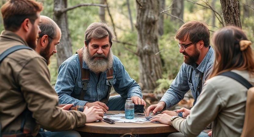 Survival Man Networking with Others