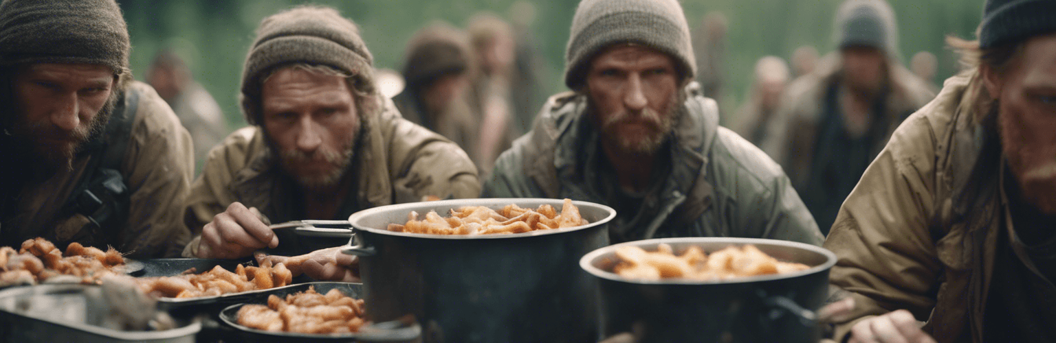 Survivalists With Too Much Food in Their Camp