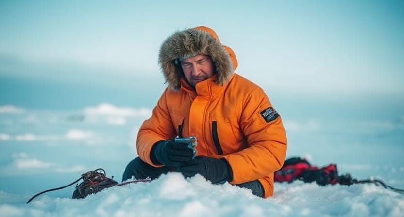 Survival Man Preparing for Polar Shift