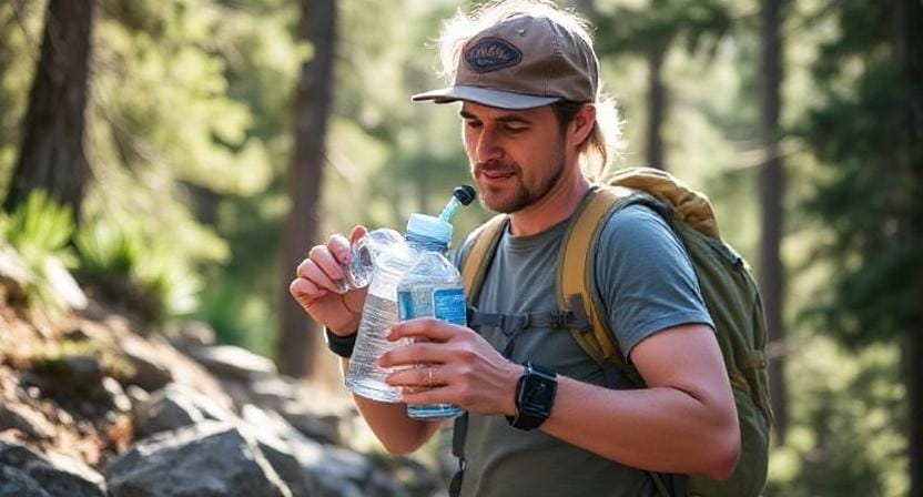 Hiker Making Hydration a Priority