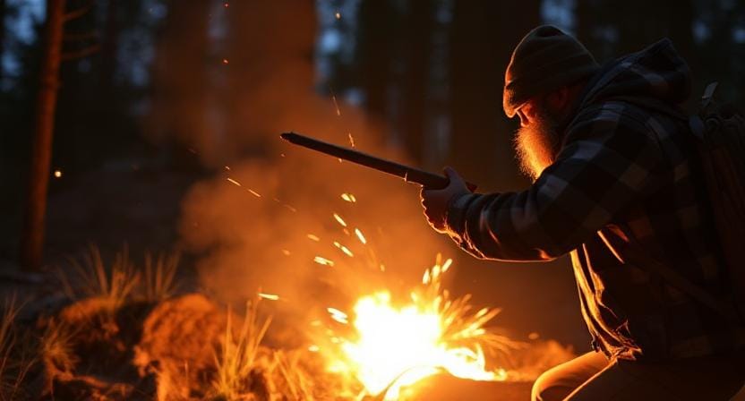 Survivalist Fending Off Threats