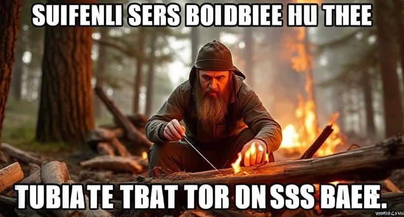 Survivalist Making Silly Memes