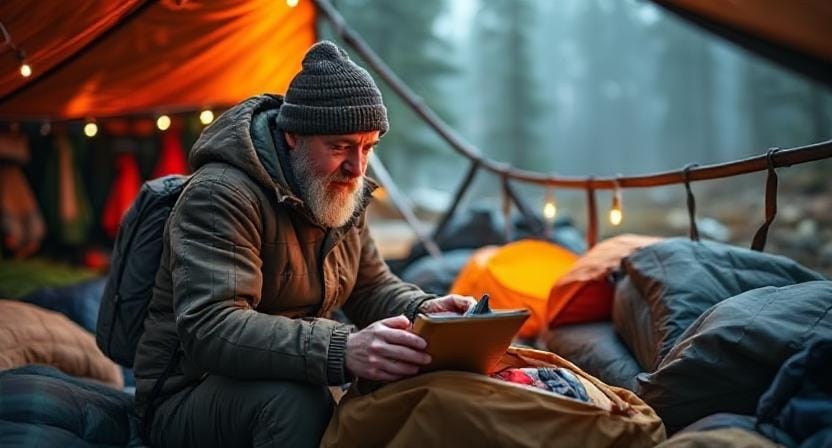 Survival Man Shopping for Sleeping Bags