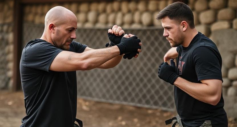 Survivalist Doing Self Defense Training