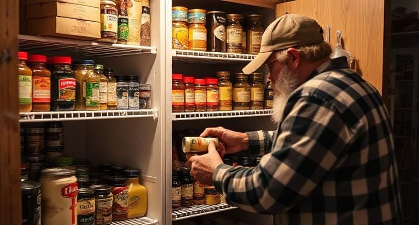 Prepper Rotating Stock in Pantry