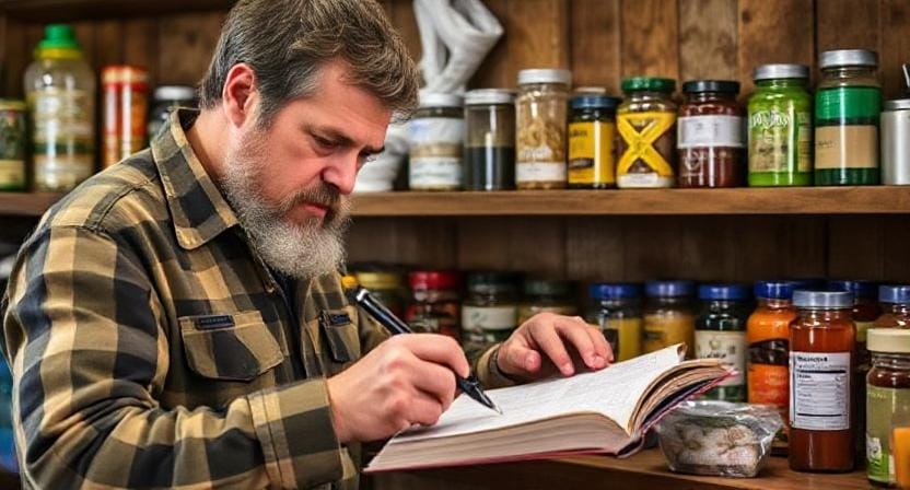 Prepper Keeping Track of Expiration Dates