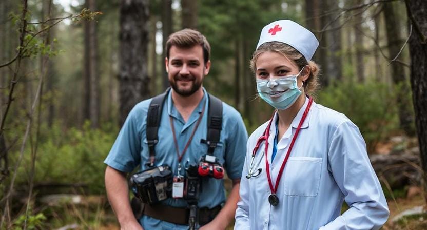 Doctor and Nurse in the Wilderness