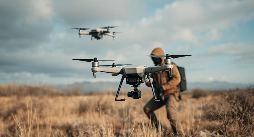 Survivalist Using Drones