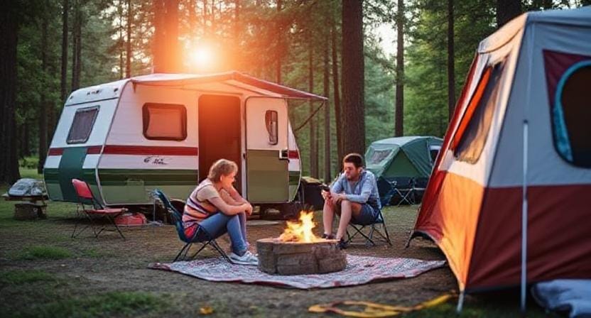 Campers Choosing a Campsite