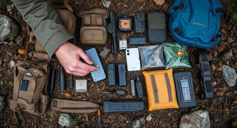 Survivalist Packing Communication Gear