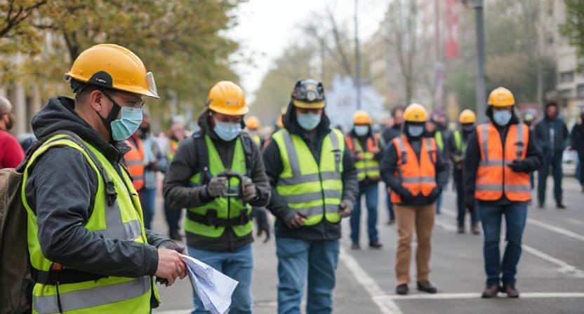Family Getting Safety Gear for Civil Unrest