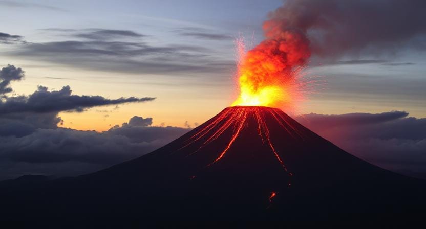 Volcano Erupting