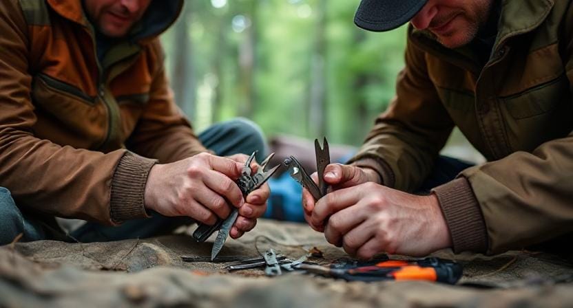 Campers Using Multi-tools