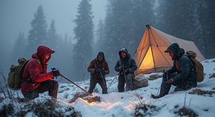 Survivalists in Bad Weather