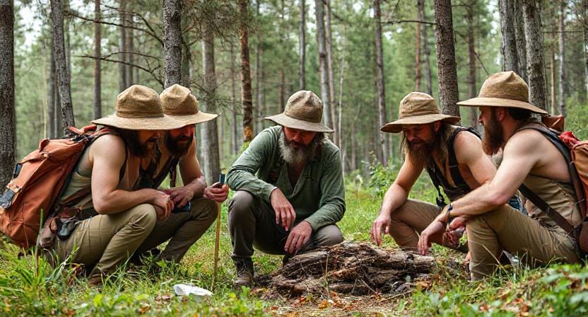 Survivalists Assessing Their Environment