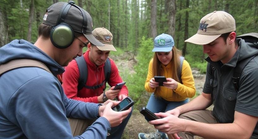 Campers Using GPS and Other Gadgets