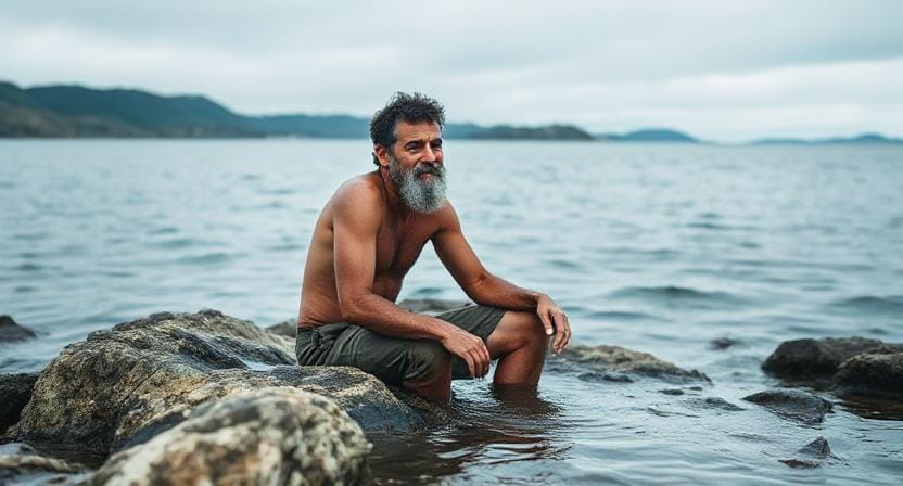 Survival Man Staying Calm