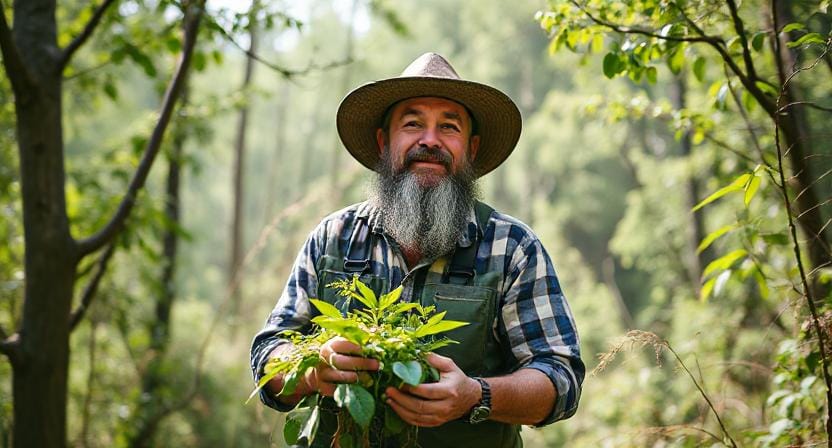 Suvival Man Embracing Sustainable Practices