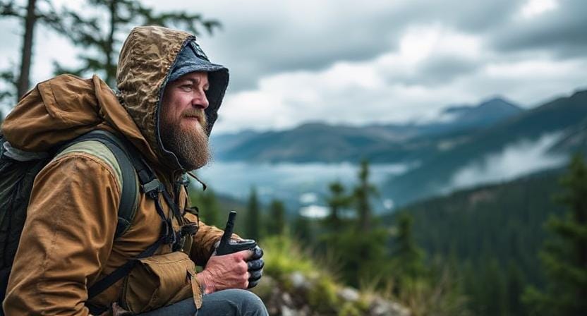 Suvival Man Staying Safe While Adventuring