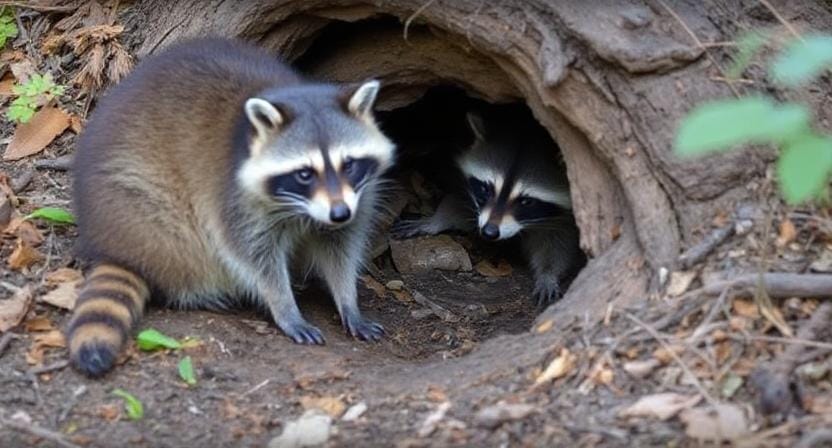 Raccoons Getting Into a Survival Cache