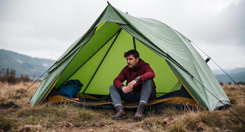 Suvivalist Looking for his Tent