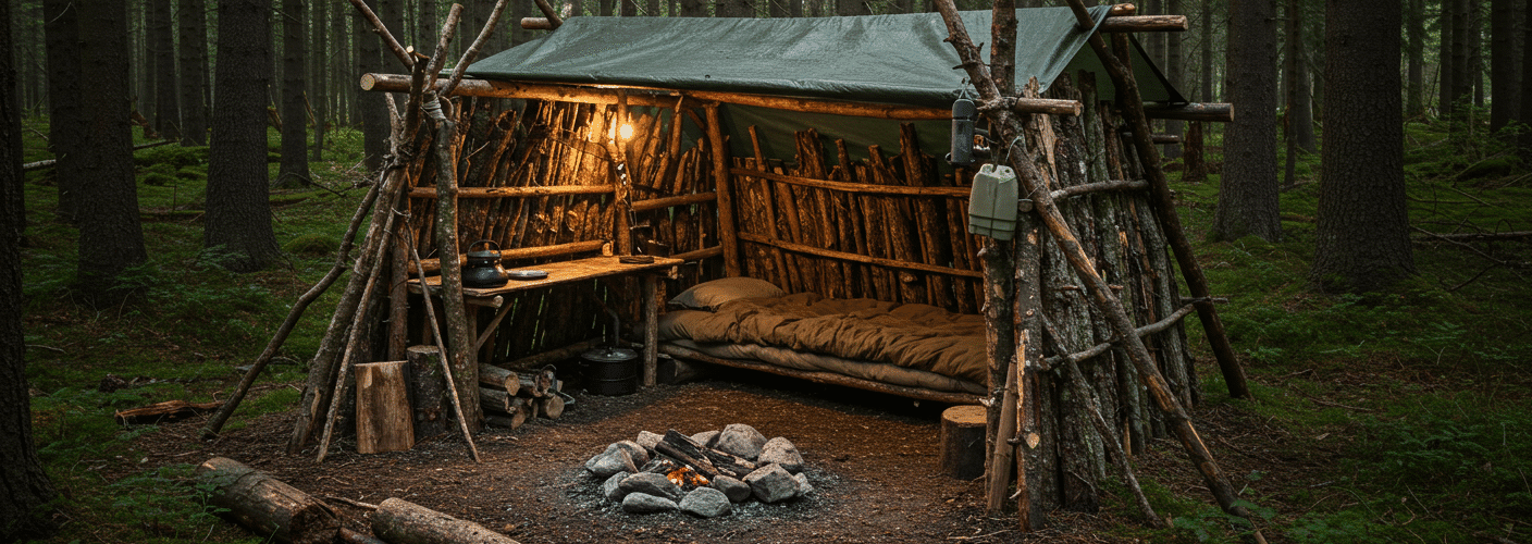 Building a Sophisticated Survival Shelter in the Woods