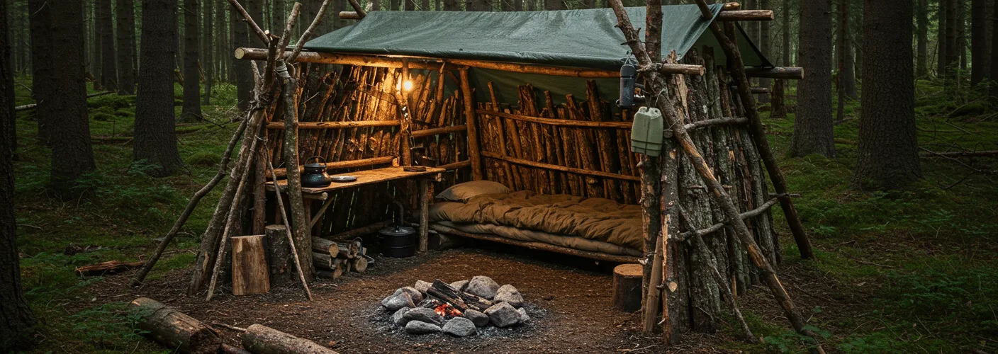 Building a Sophisticated Survival Shelter in the Woods