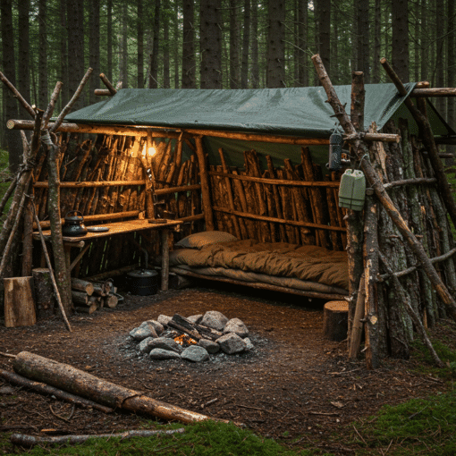 Building a Sophisticated Survival Shelter in the Woods