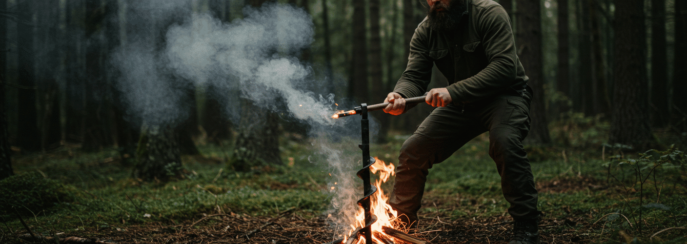 Man Making Survival Fire