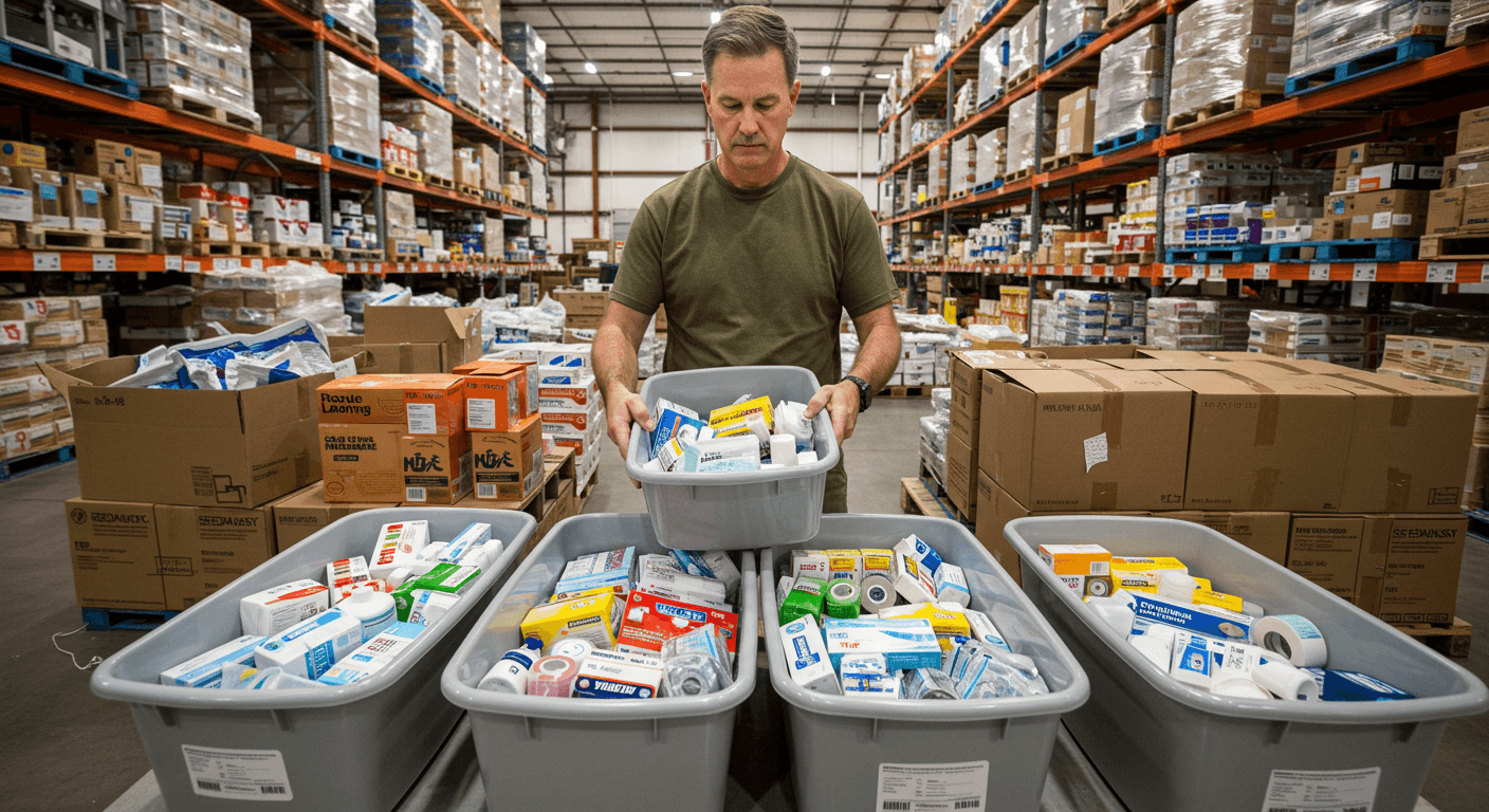 Prepper Shopping in Bulk for First Aid Supplies