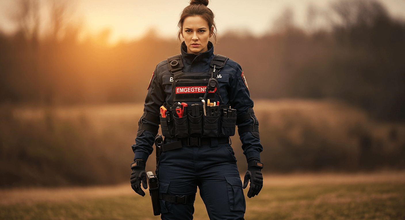 Woman Prepared for Any Type of Emergency