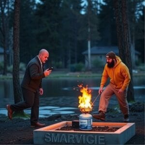 Survival Men Running Out of Portable Propane