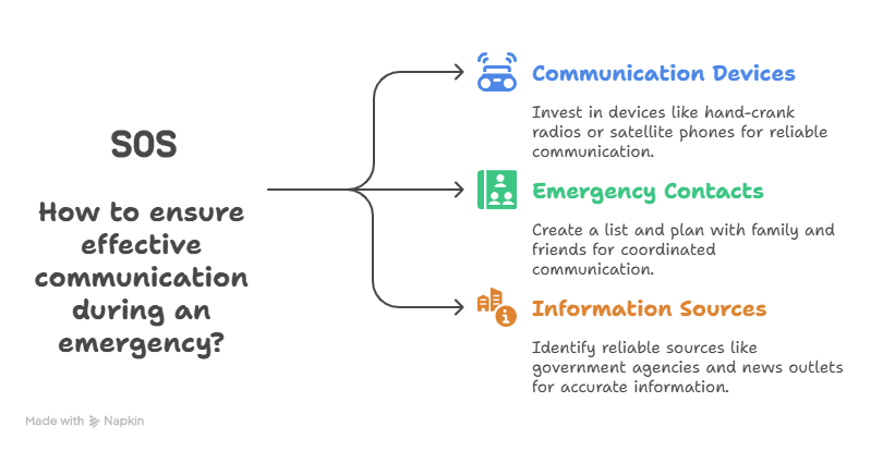 Visual Outline of Prepping for Communications During an Emergency