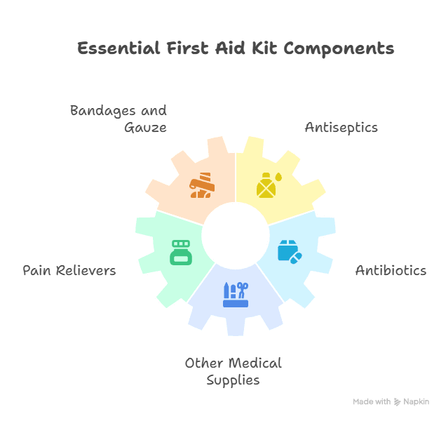 Visual Blueprint of First Aid Kit Supplies